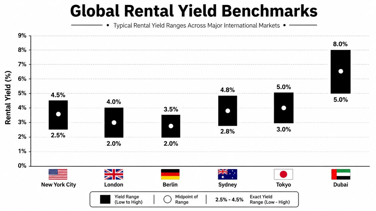 Rental Yield Benchmarks A Global Comparison
